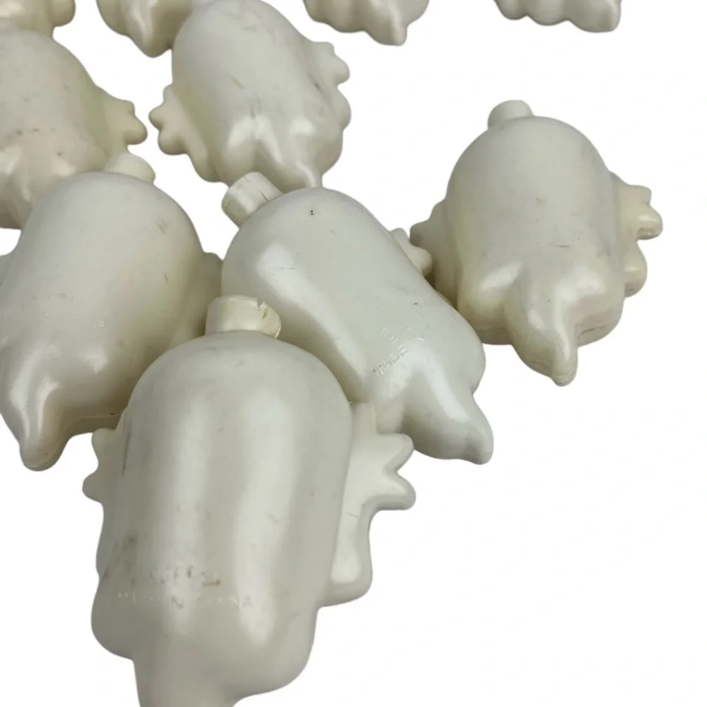 Vintage 80s 90s Halloween Silly Ghost Face Blow Mold String Light Covers